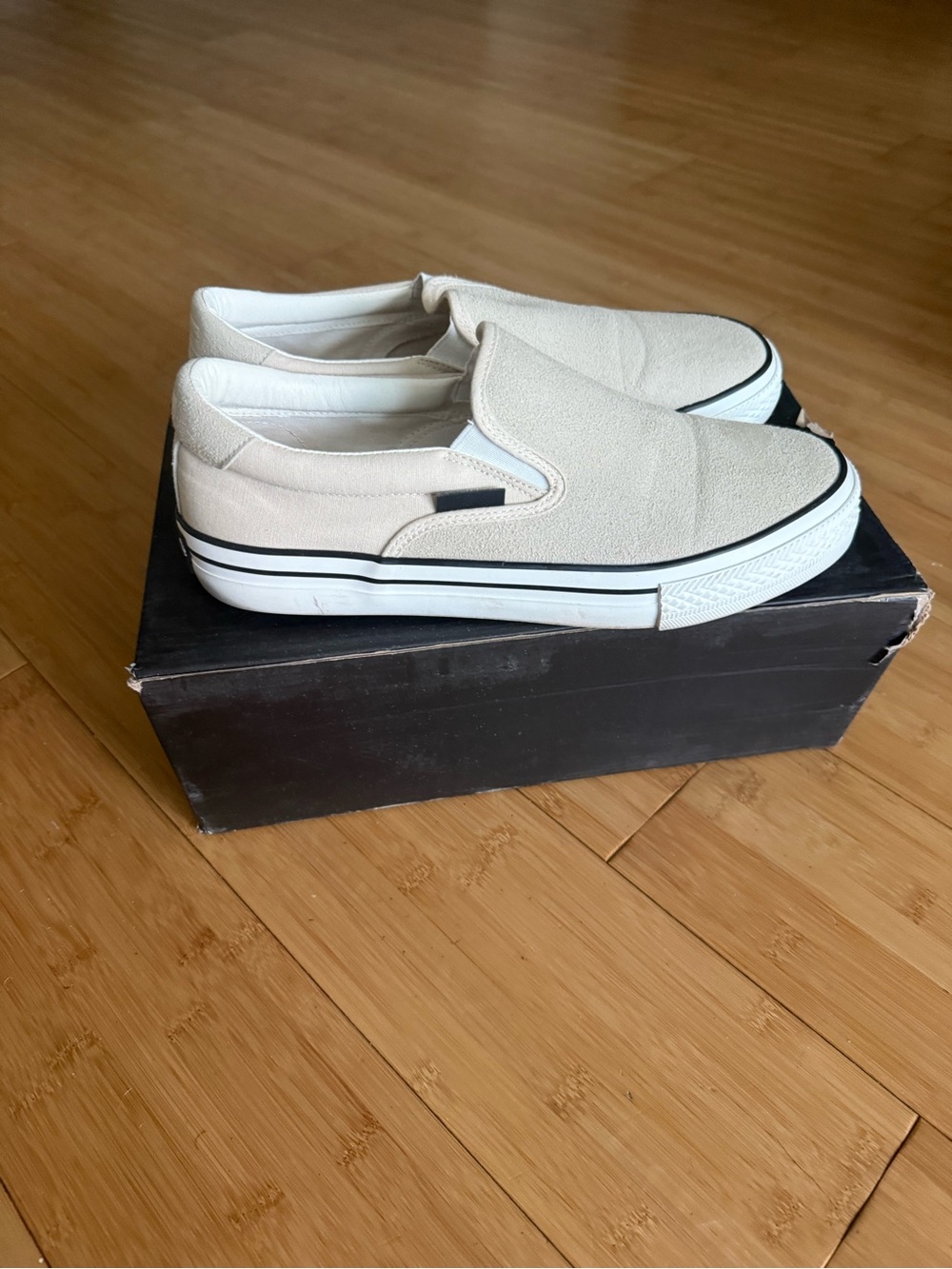 Men's Casual Slip-On Loafers in Cream